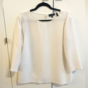 Lk NEW Theory Leya T Claradon white cross-back top size large